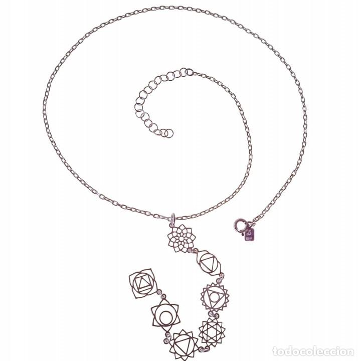 Joyeria: pulsera, collar, pendientes chakras en plata de ley ajustable - Foto 8