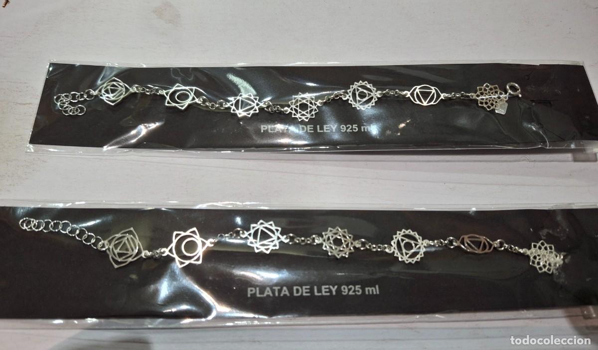 Joyeria: pulsera, collar, pendientes chakras en plata de ley ajustable - Foto 11