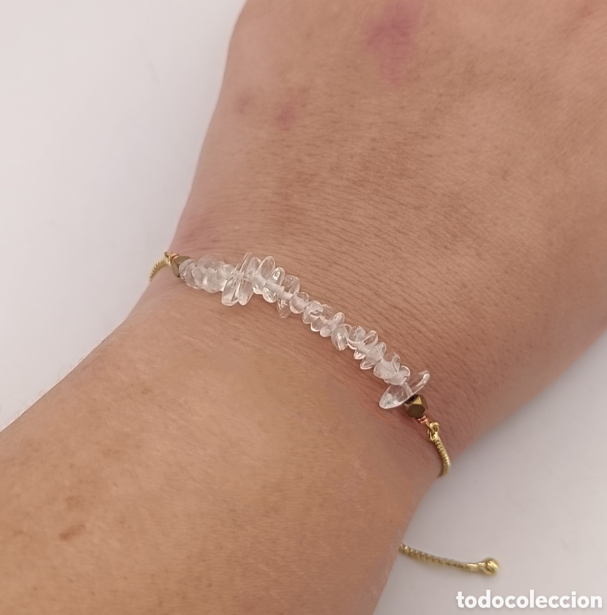 Joyeria: Pulsera de Cuarzo Cristal Ajustable de Acero Inoxidable - Foto 2
