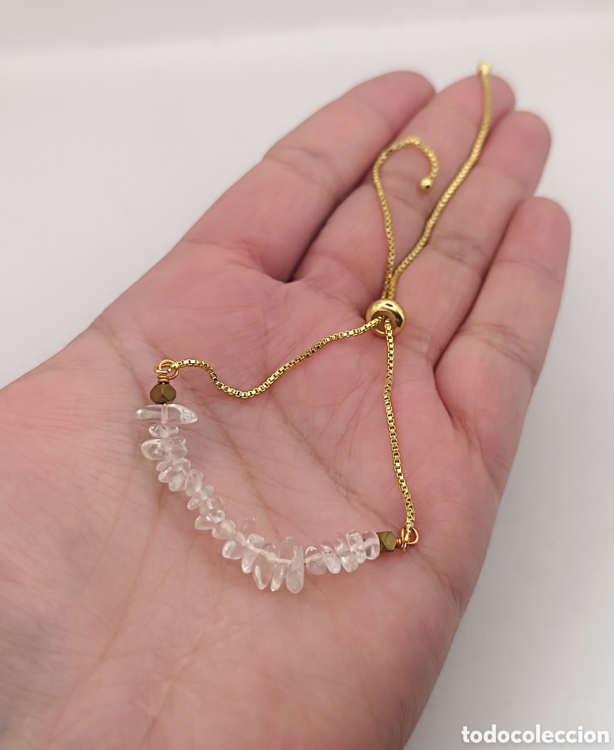 Joyeria: Pulsera de Cuarzo Cristal Ajustable de Acero Inoxidable - Foto 3