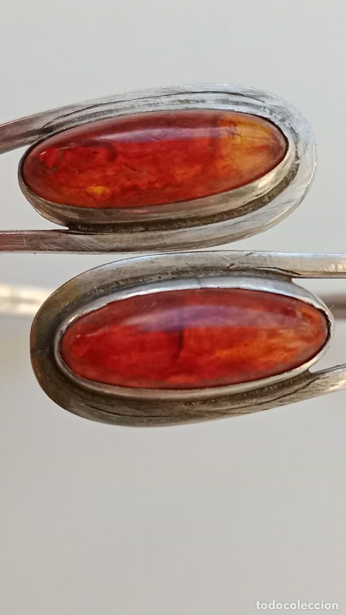 Joyeria: PULSERA VINTAGE DE PLATA DECORADA CON &Aacute;MBAR - Foto 8