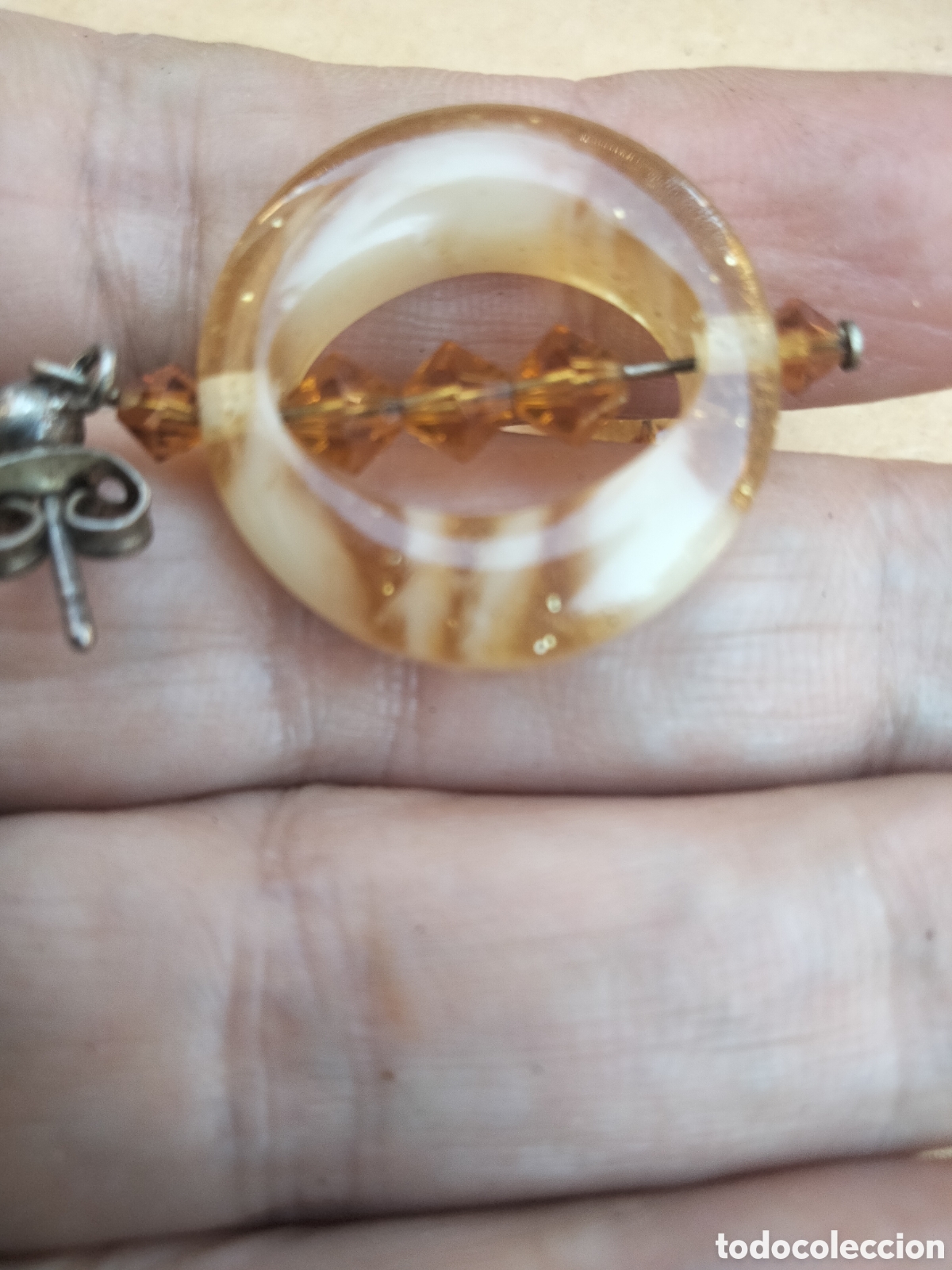 Joyeria: Antiguos pendientes en baquelita y plata - Foto 4