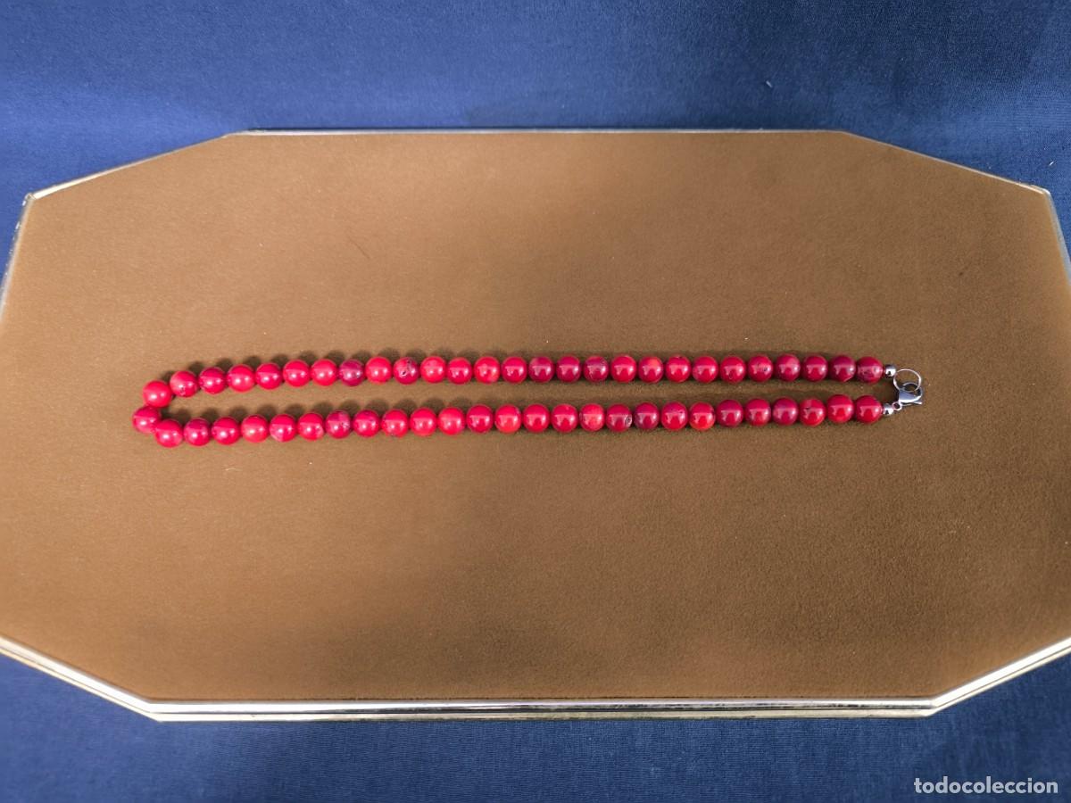 Joyeria: COLLAR DE CUENTAS REDONDAS EN CORAL ROJO - Foto 1