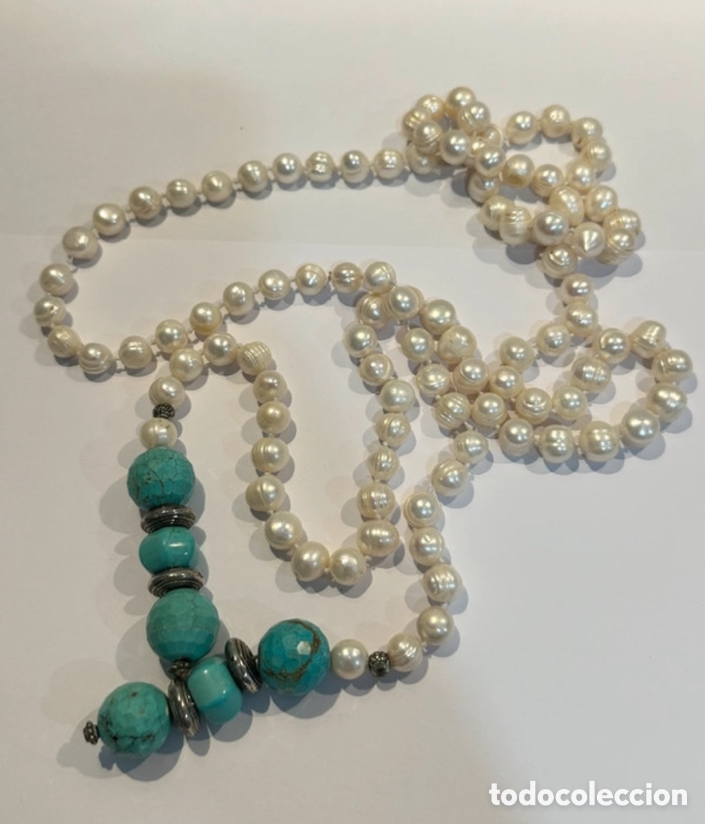 Joyeria: COLLAR DE PERLAS y TURQUESAS - Foto 4