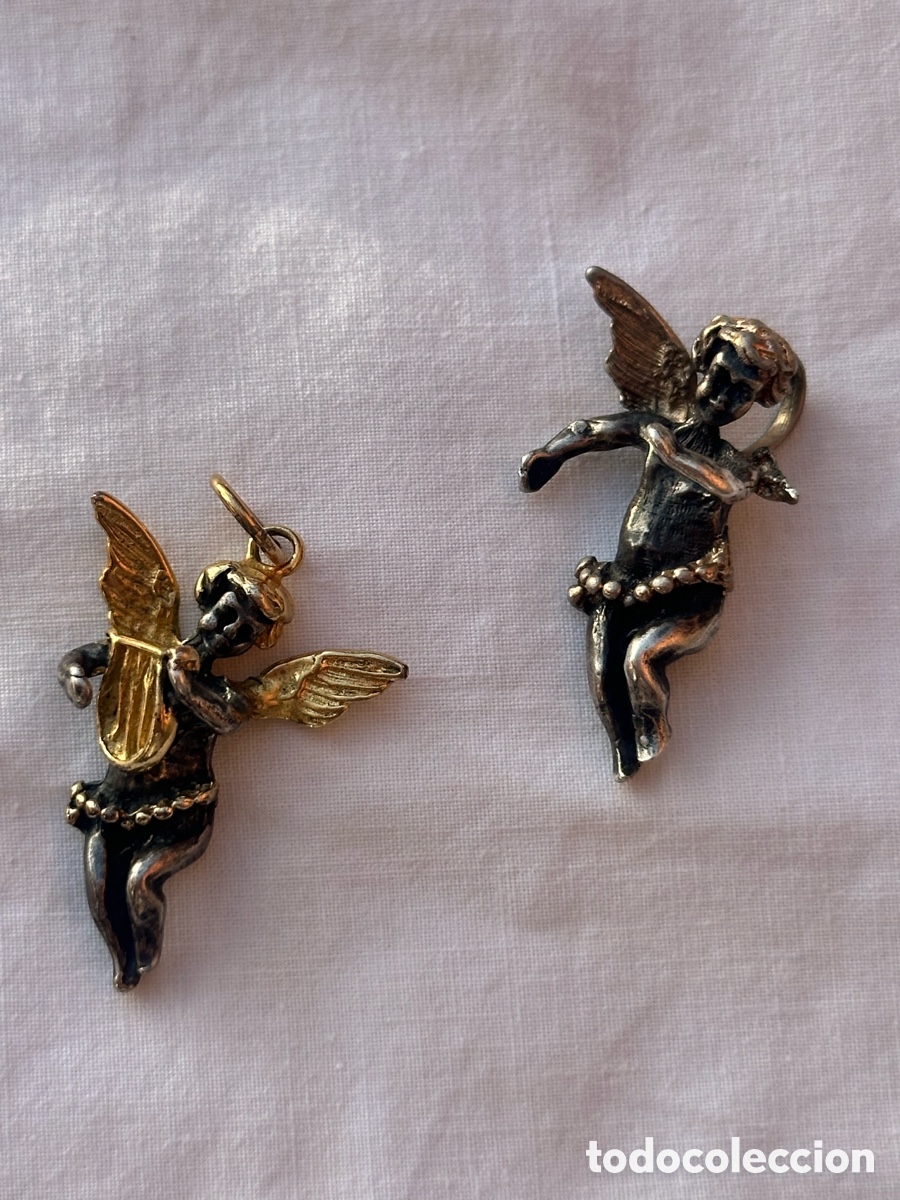 Joyeria: Pareja colgantes angelitos querubines - Foto 1