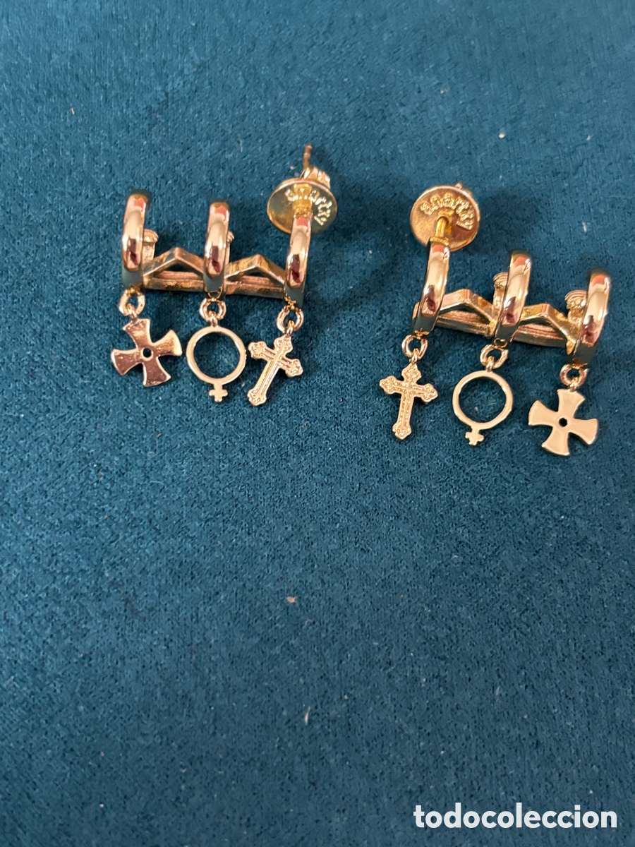 Joyeria: Pendientes de bisuter&iacute;a dorados - Foto 1