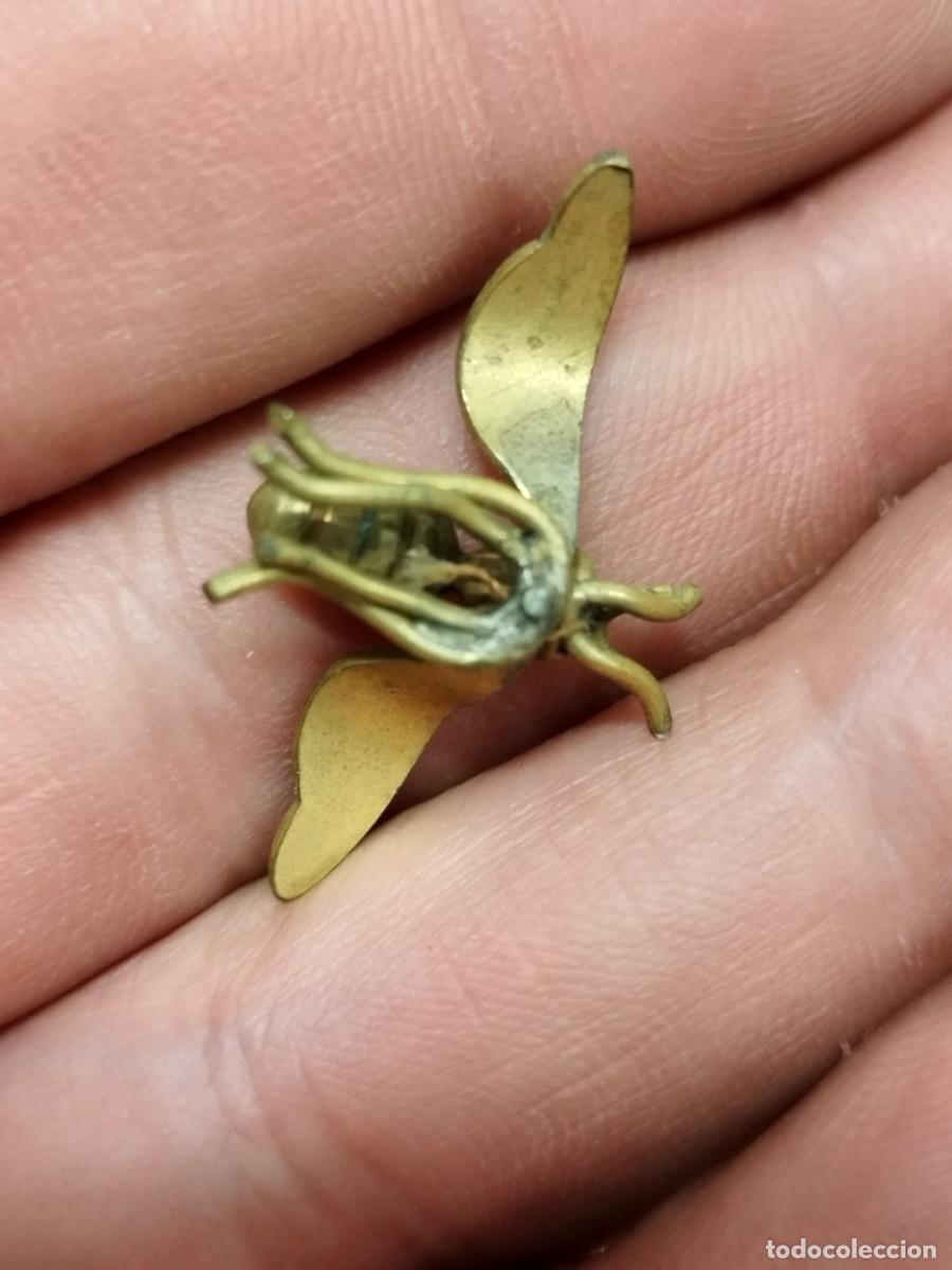 Joyeria: Antiguo abeja de broche, en bronce o laton. - Foto 3