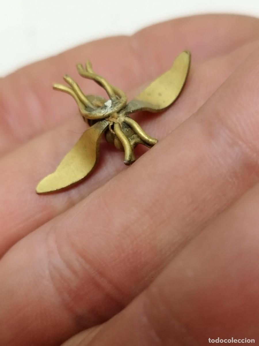 Joyeria: Antiguo abeja de broche, en bronce o laton. - Foto 4