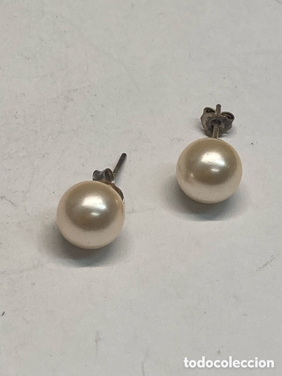 Joyeria: Pendientes de plata y perla P242 - Foto 1