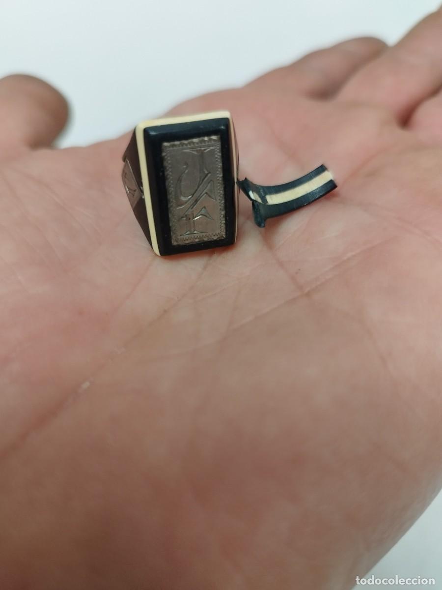 Joyeria: Antiguo anillo tipo sello, a restaurar. - Foto 1