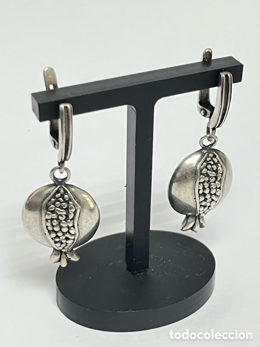 Joyeria: Pendientes de plata en forma de granada /P267 - Foto 2