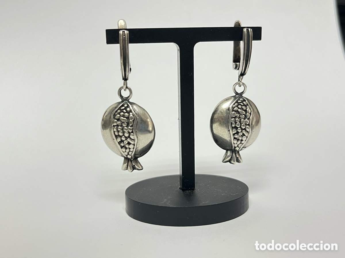 Joyeria: Pendientes de plata en forma de granada /P267 - Foto 1
