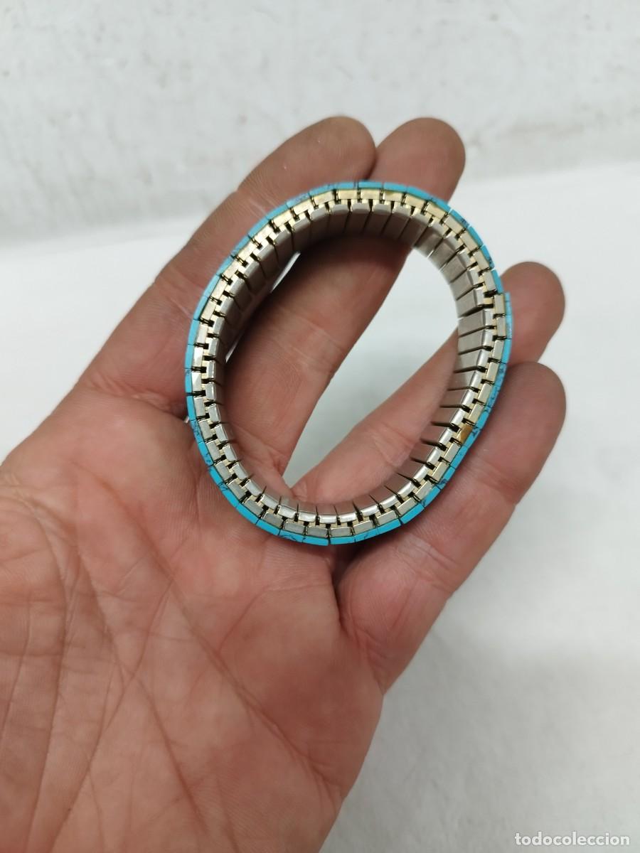 Joyeria: Antigua pulsera tipo correa de reloj. - Foto 3