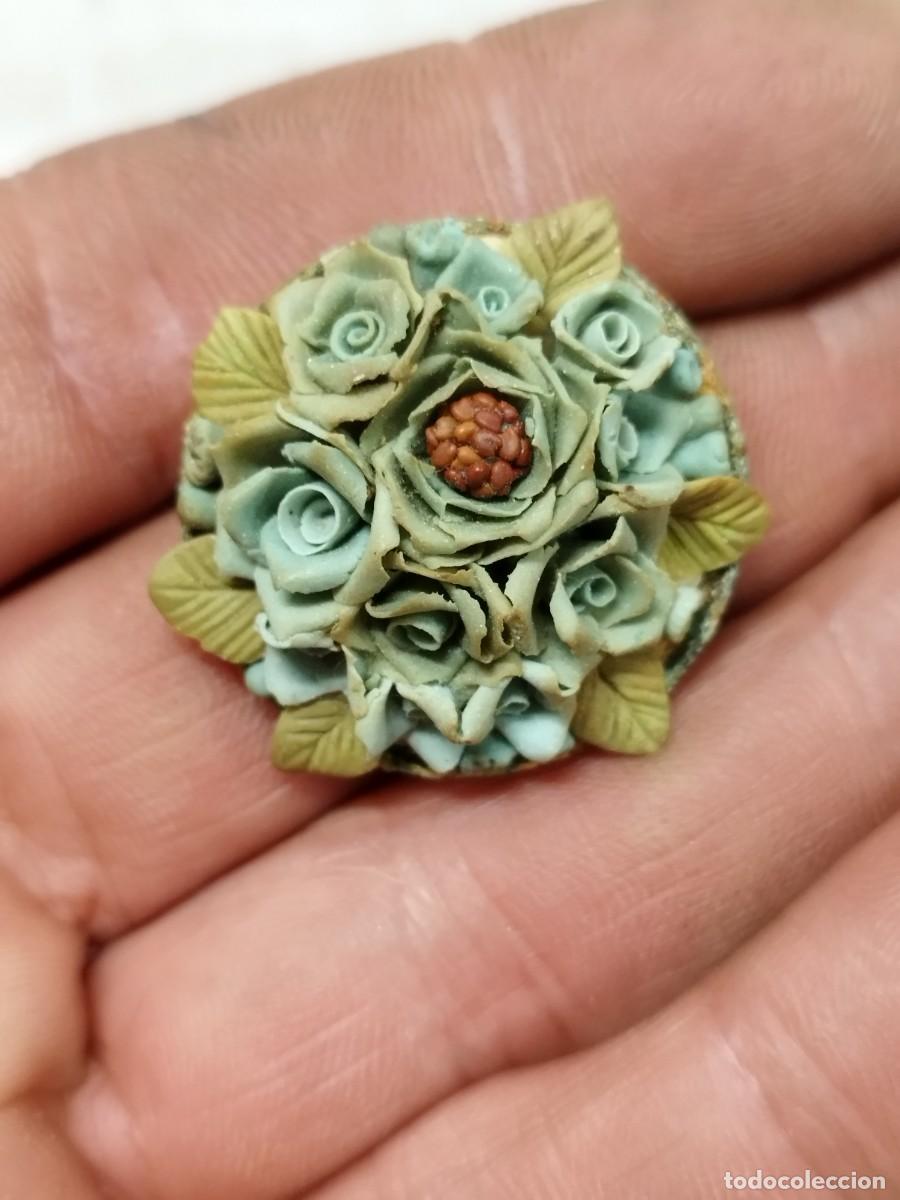 Joyeria: Antiguo broche de flores. - Foto 2