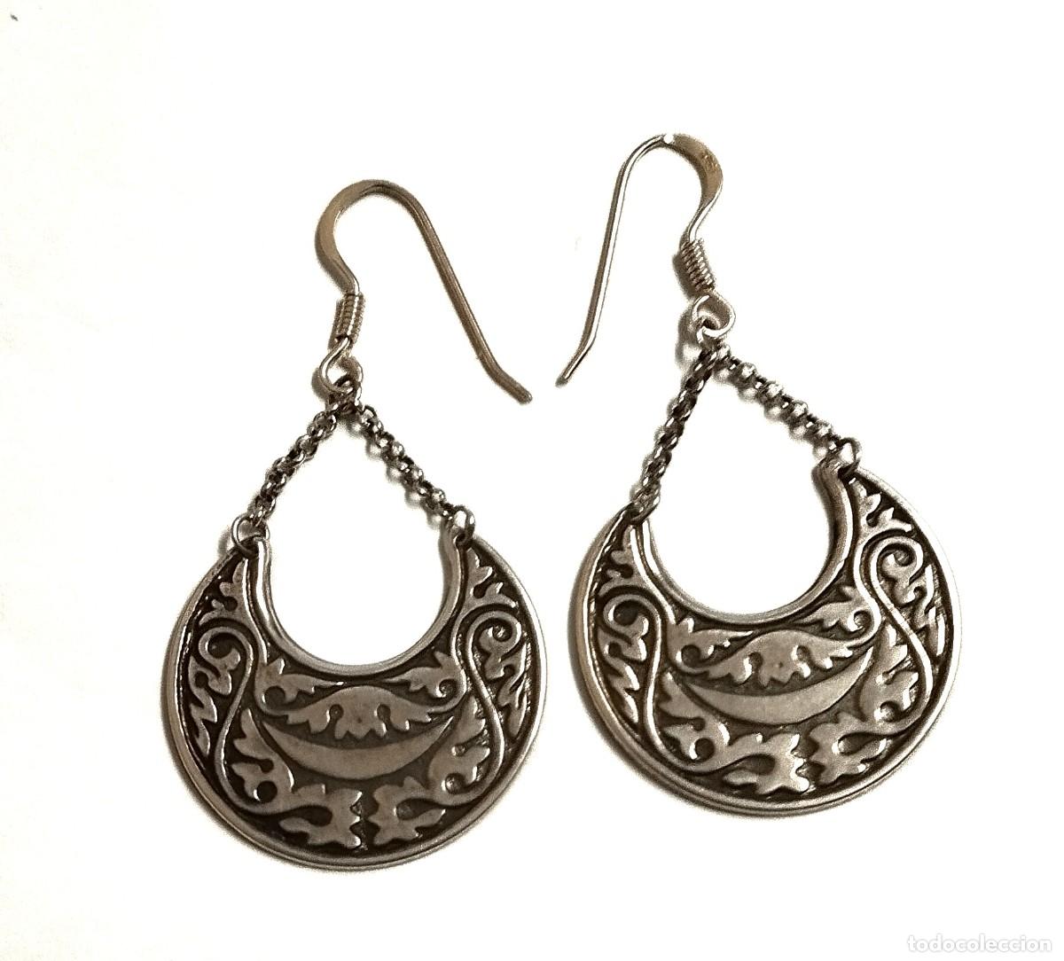 Joyeria: Pendientes largos Plata envejecida - Foto 1