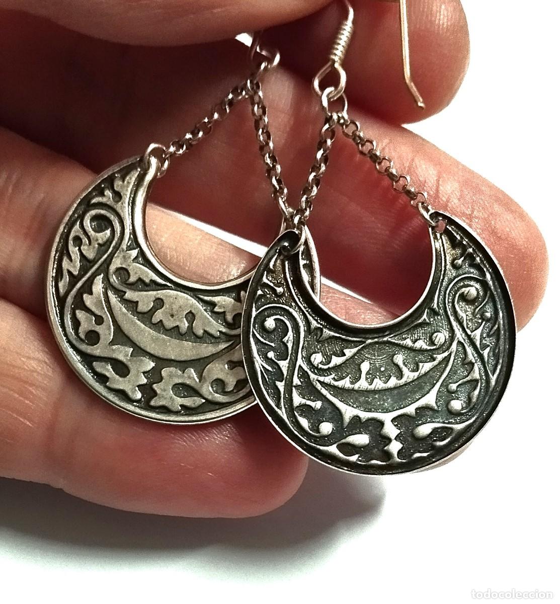 Joyeria: Pendientes largos Plata envejecida - Foto 2