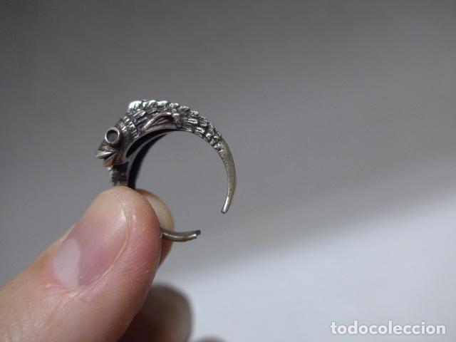 Joyeria: Antiguo anillo de plata de 2 peces, original - Foto 3