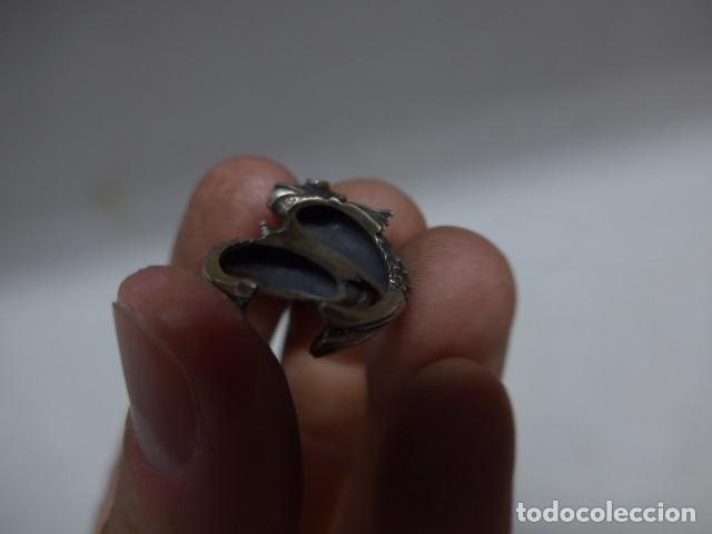 Joyeria: Antiguo anillo de plata de 2 peces, original - Foto 7