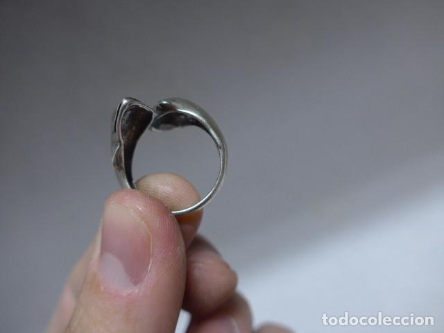 Joyeria: Antiguo anillo de plata de 2 delfines, original. Delfin. - Foto 3