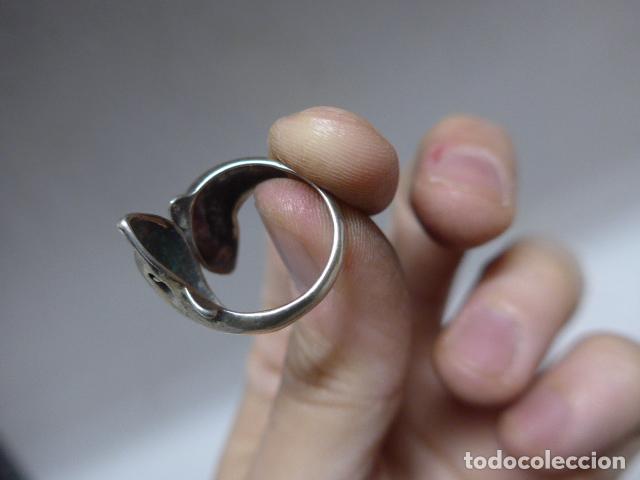 Joyeria: Antiguo anillo de plata de 2 delfines, original. Delfin. - Foto 5