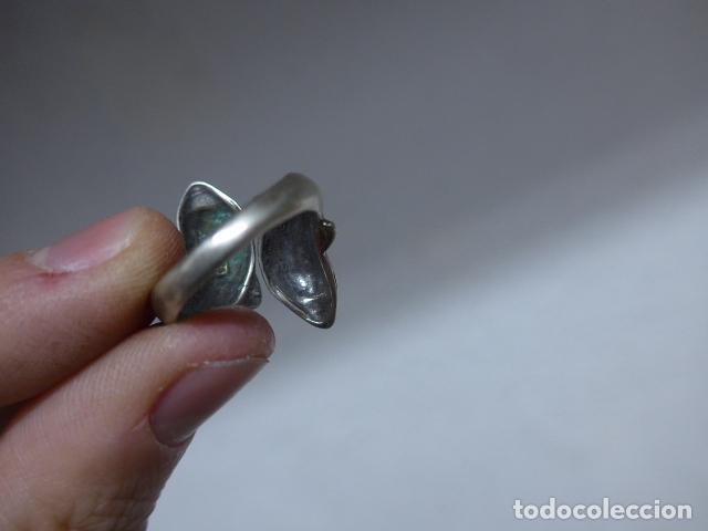 Joyeria: Antiguo anillo de plata de 2 delfines, original. Delfin. - Foto 6
