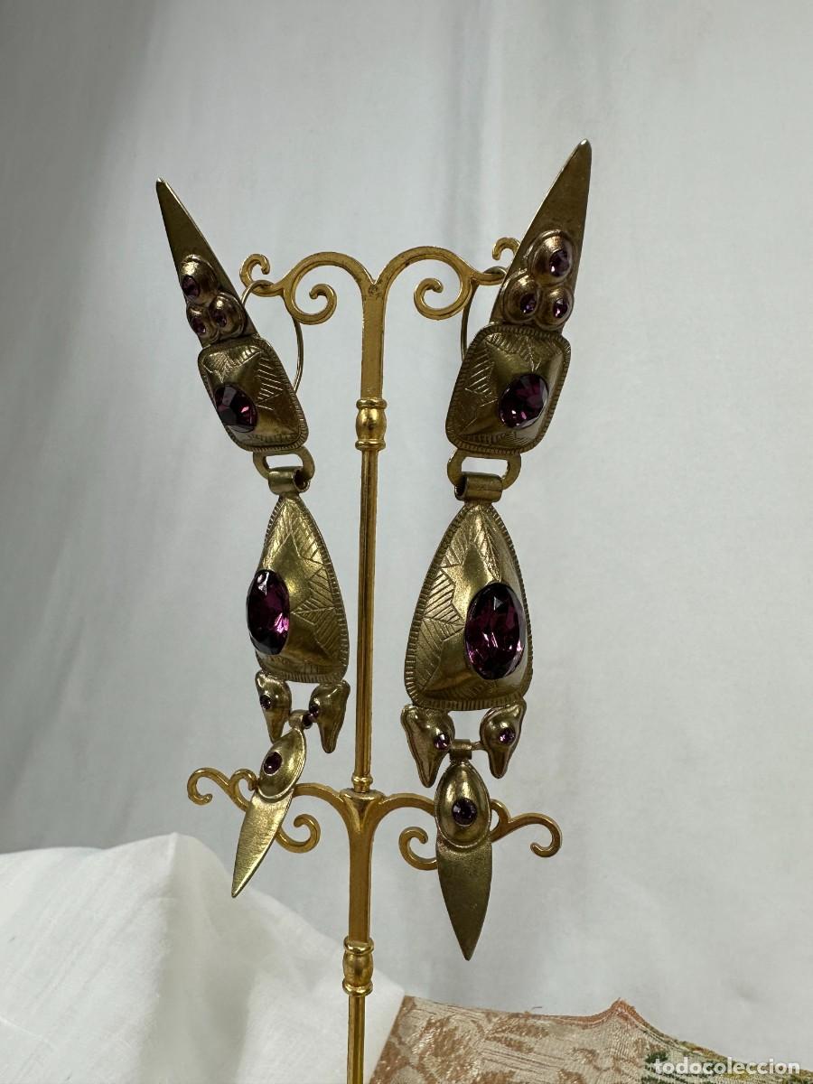 Joyeria: Pendientes de picos. 12 cm. - Foto 2