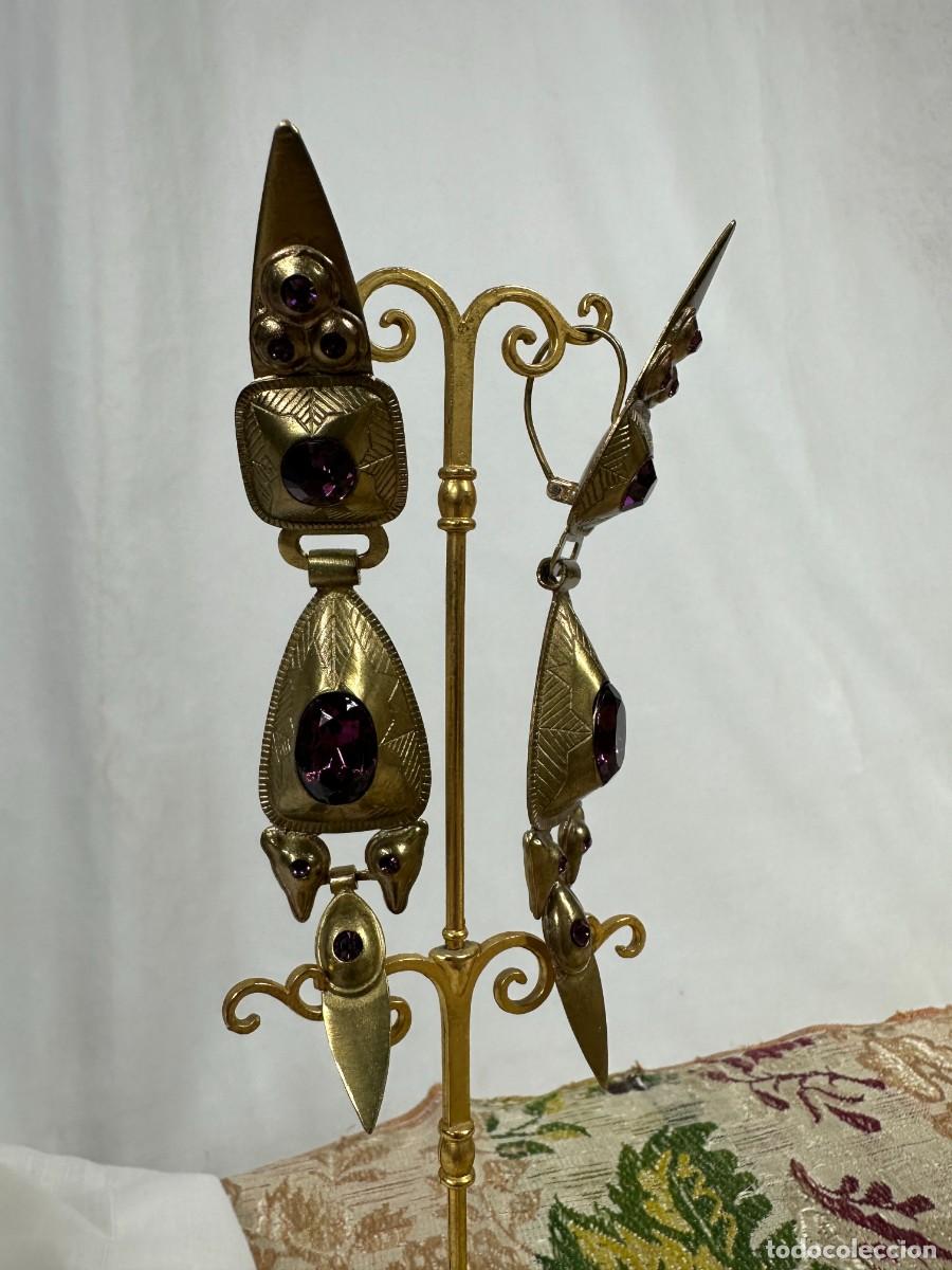 Joyeria: Pendientes de picos. 12 cm. - Foto 3