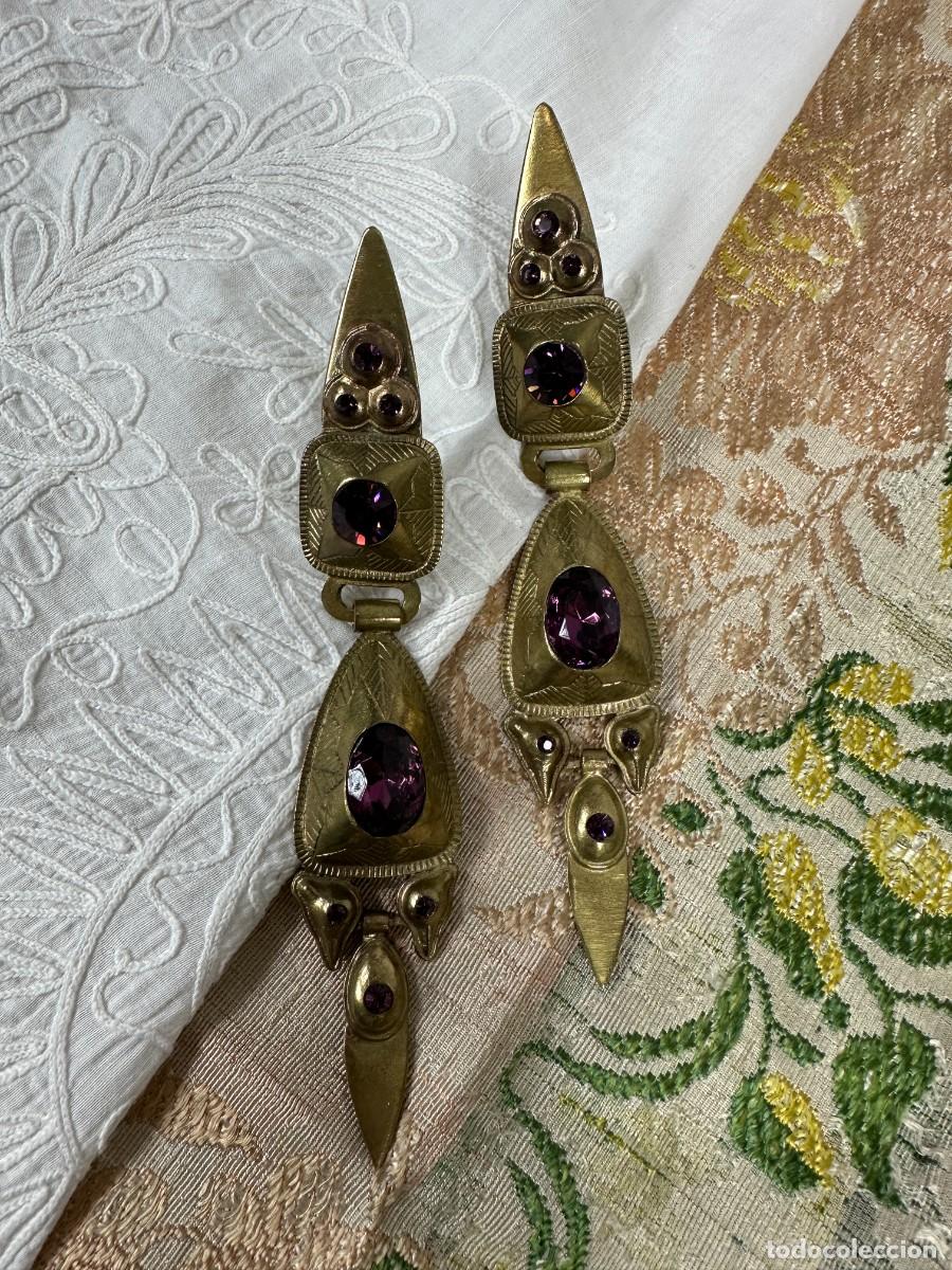 Joyeria: Pendientes de picos. 12 cm. - Foto 4