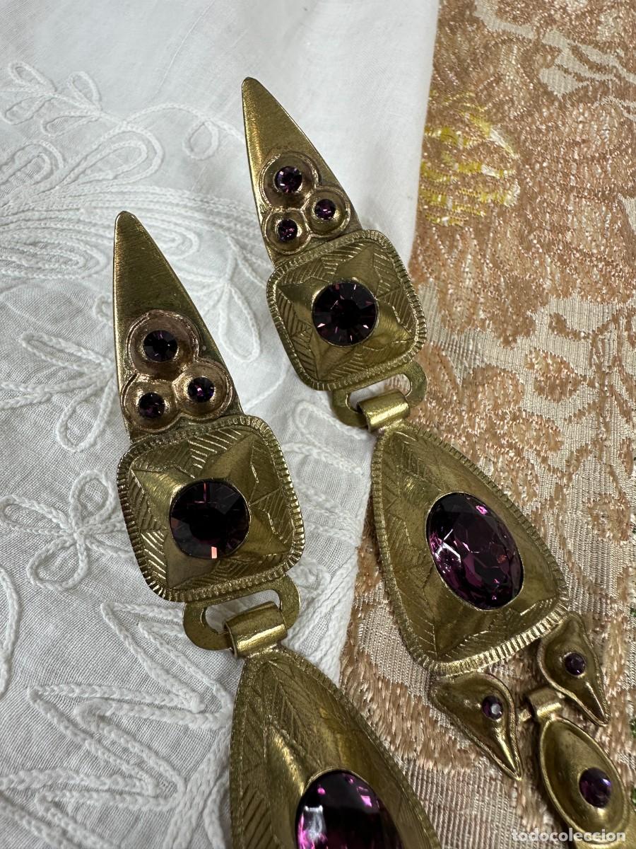 Joyeria: Pendientes de picos. 12 cm. - Foto 5