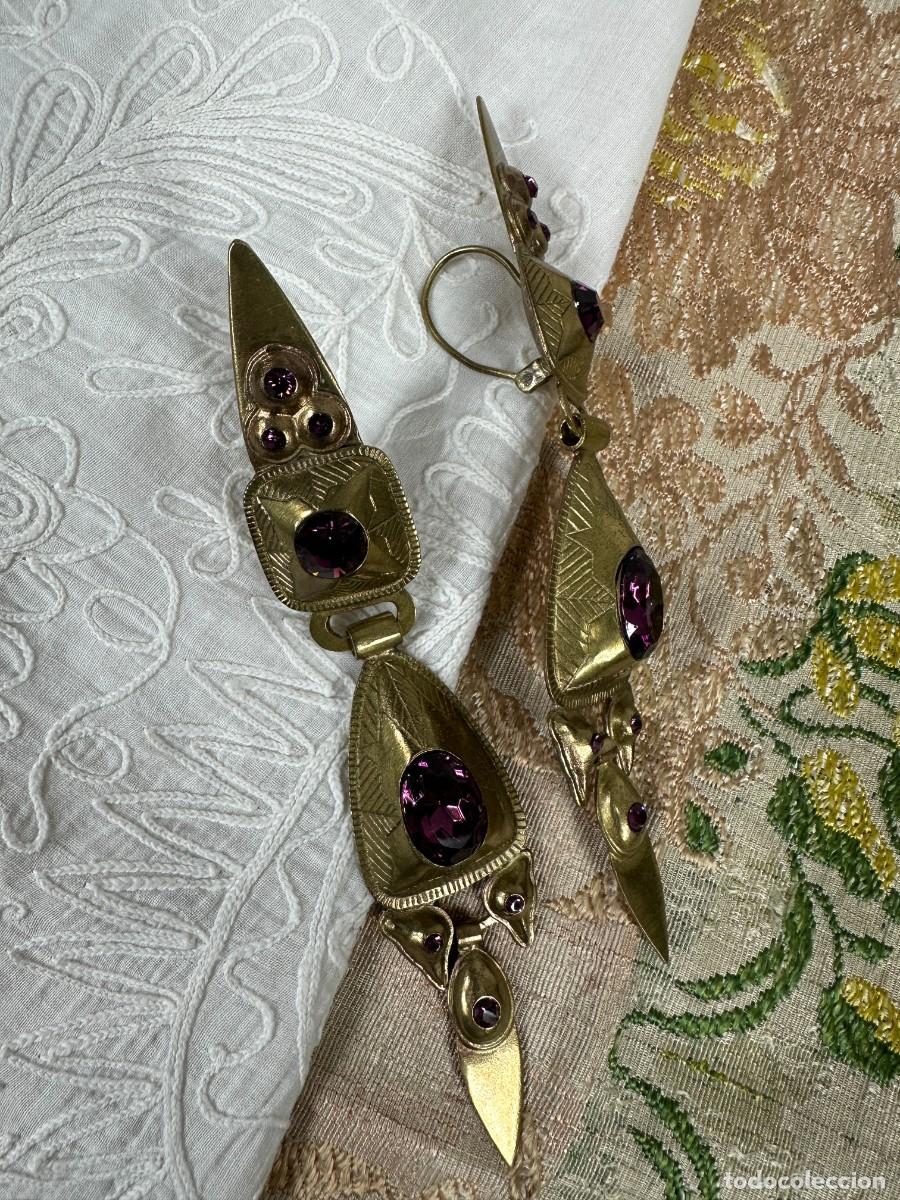 Joyeria: Pendientes de picos. 12 cm. - Foto 6