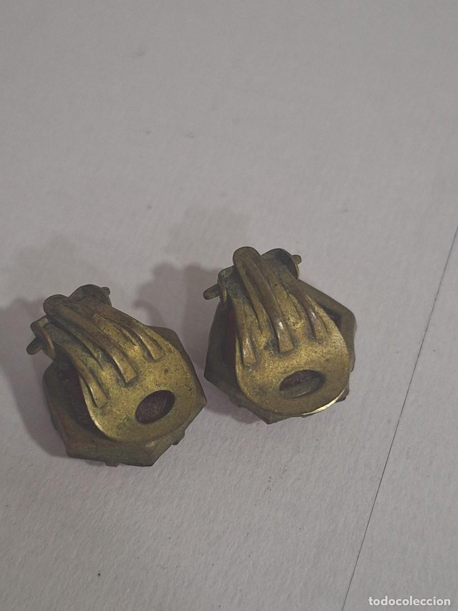 Joyeria: Antiguos pendientes de lat&oacute;n y piedras - Foto 10