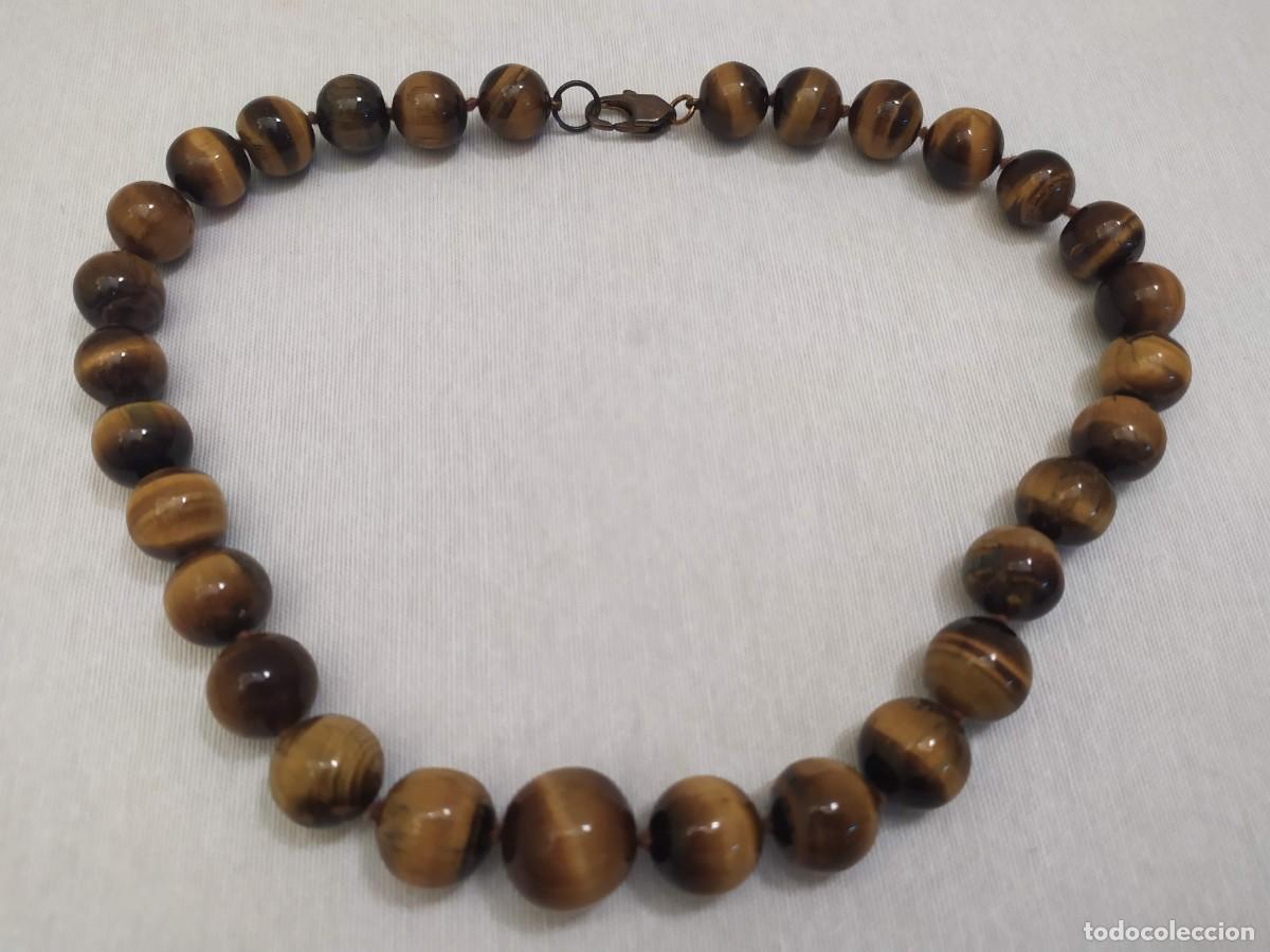 Joyeria: Collar de cuentas. Ojo de tigre. - Foto 1
