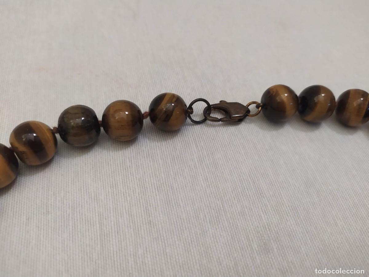 Joyeria: Collar de cuentas. Ojo de tigre. - Foto 4