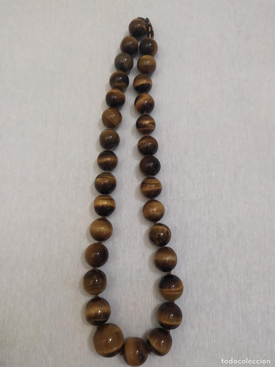 Joyeria: Collar de cuentas. Ojo de tigre. - Foto 5