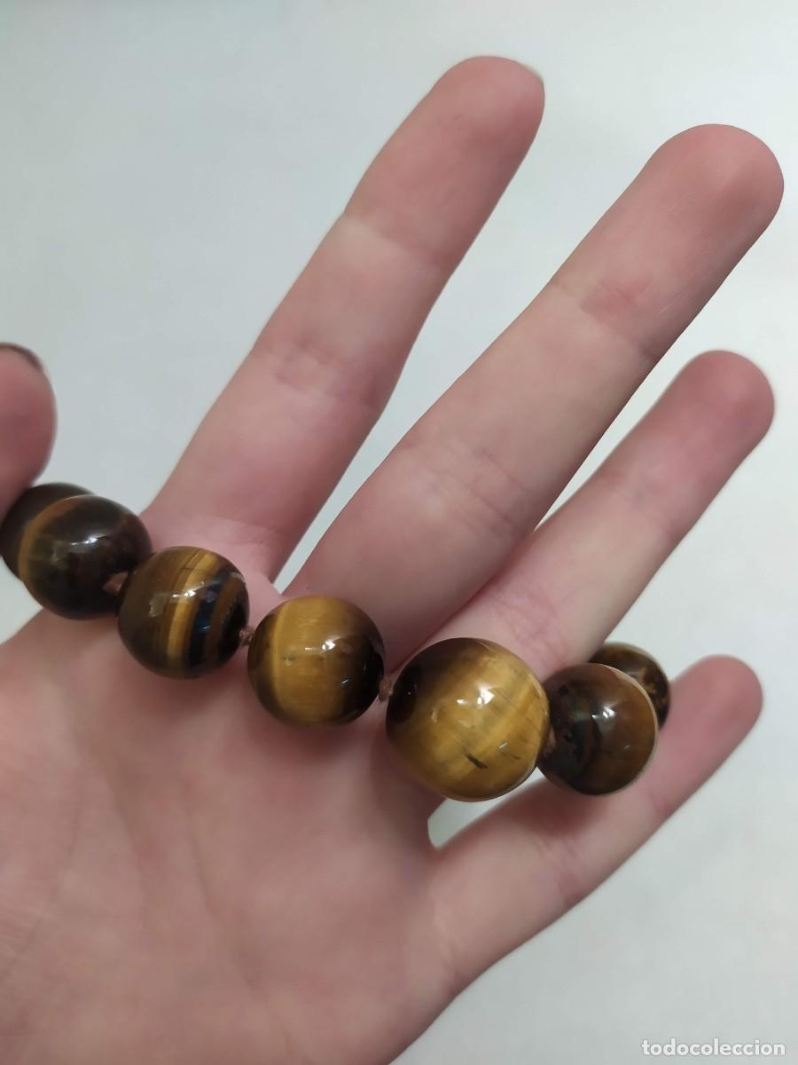 Joyeria: Collar de cuentas. Ojo de tigre. - Foto 2