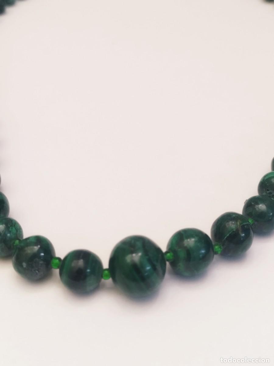 Joyeria: Collar de cuentas. Malaquita. 55cm - Foto 2
