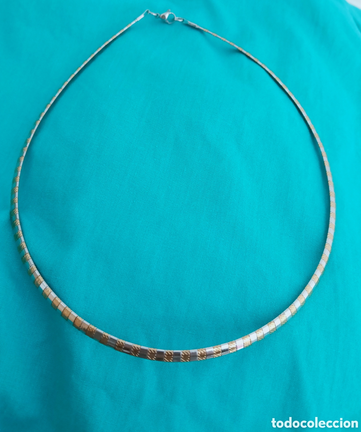 Joyeria: ESPECTACULAR COLLAR DE ACERO Y ORO. REF S6 EOS COLLARES - Foto 1