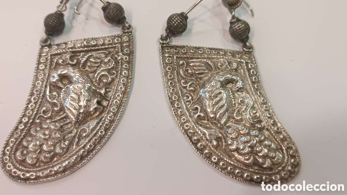 Joyeria: Pendientes de plata &eacute;tnicos. Vintage. - Foto 2