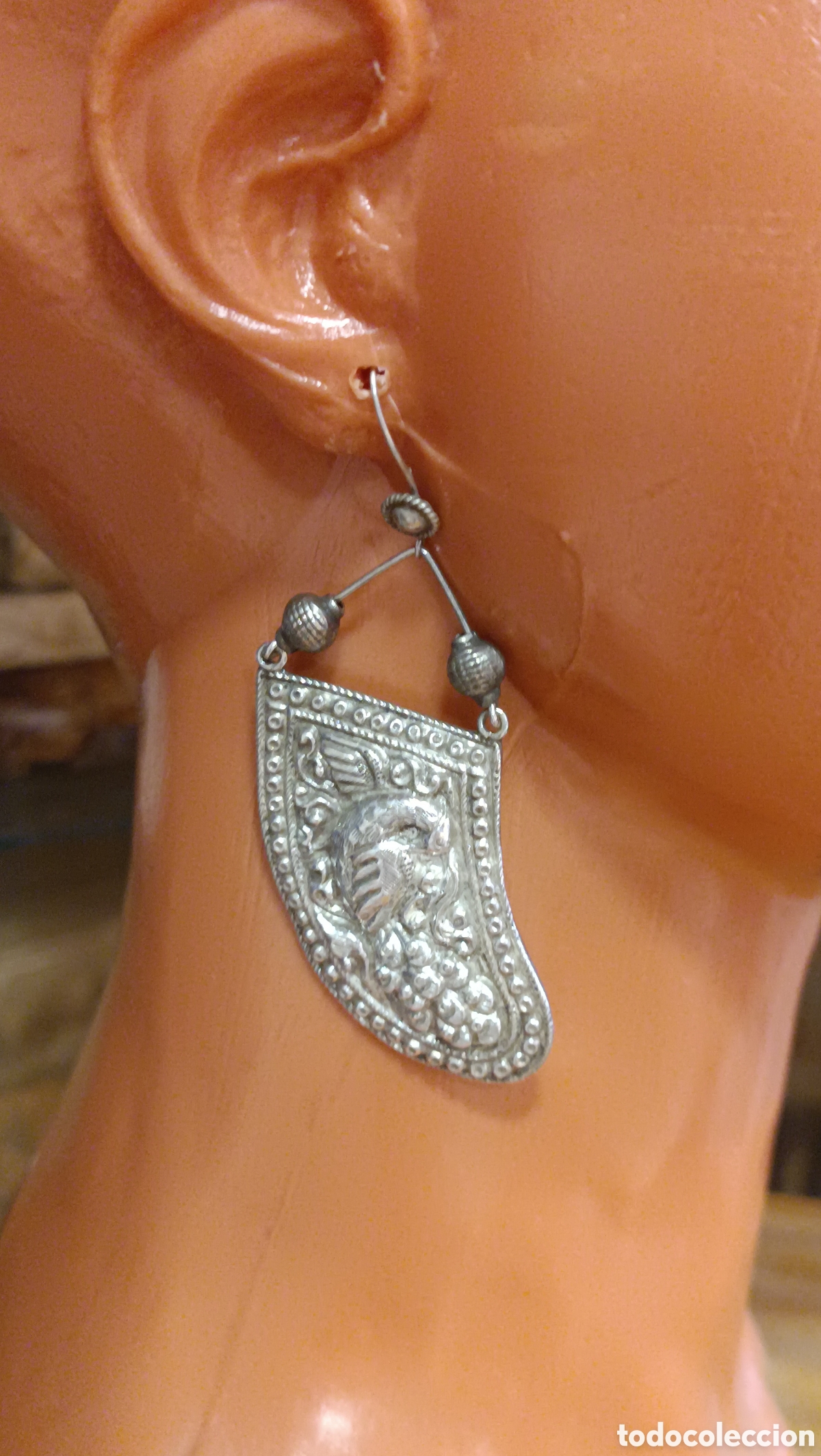 Joyeria: Pendientes de plata &eacute;tnicos. Vintage. - Foto 4