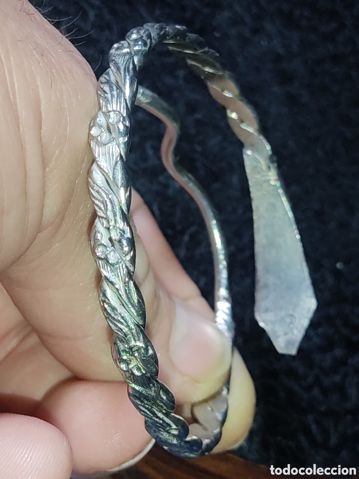 Joyeria: Pulsera serpiente de alpaca.Vintage. - Foto 6