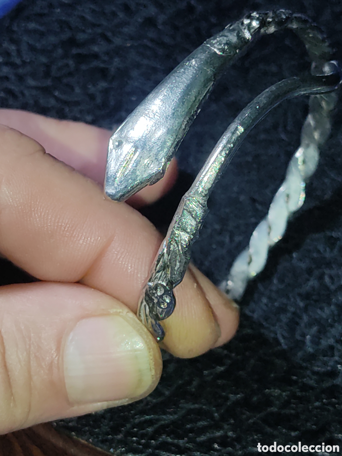 Joyeria: Pulsera serpiente de alpaca.Vintage. - Foto 1