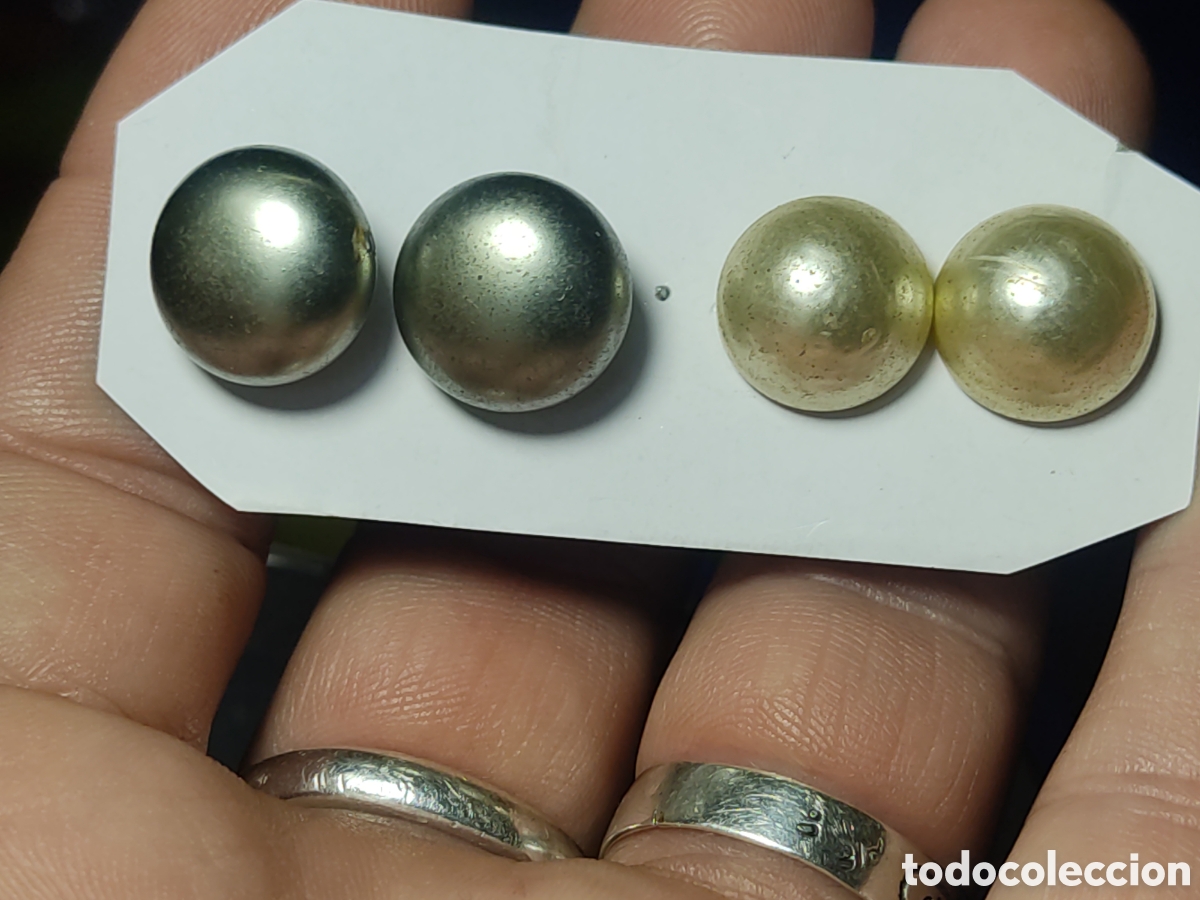 Joyeria: Pendientes perlas y perlas grises.Vintage. - Foto 5