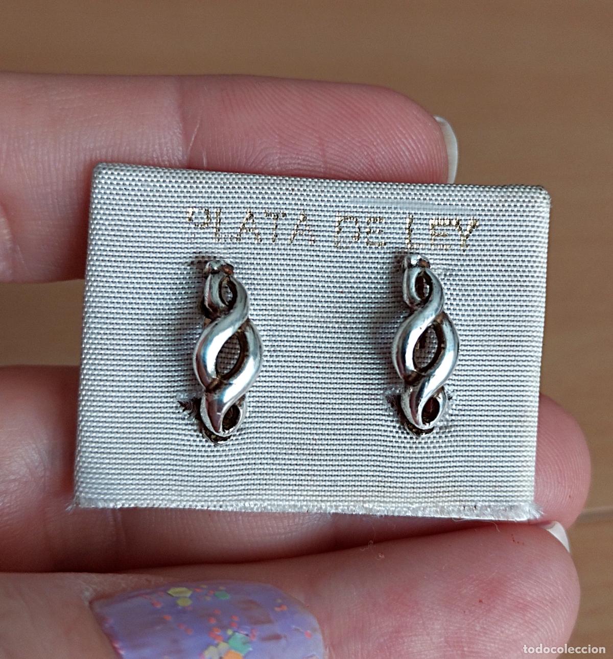 Joyeria: Pendientes de plata de ley contrastada 925 mm. Cierre de pala. - Foto 1