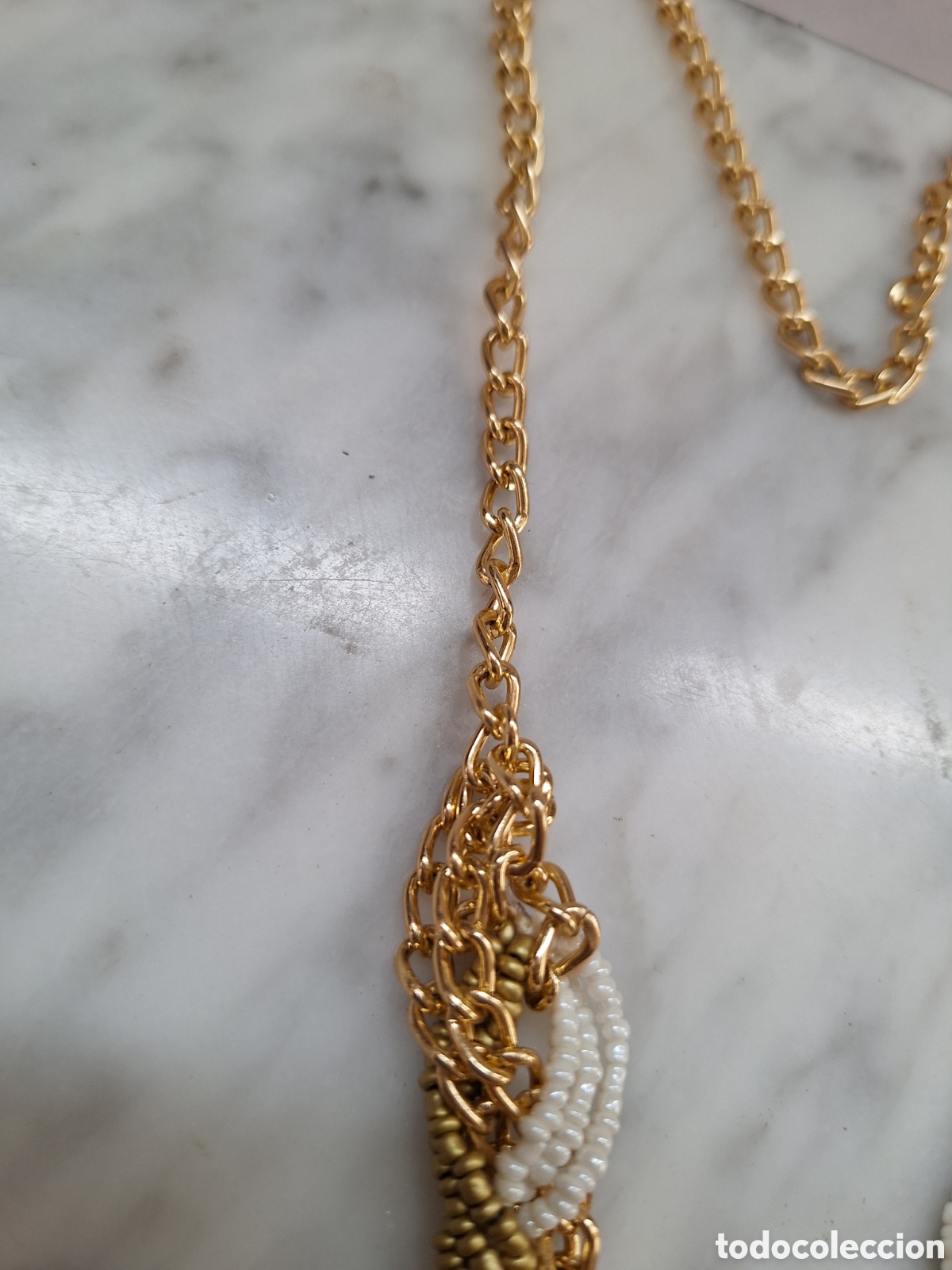 Joyeria: Collar de abalorio dorado - Foto 2