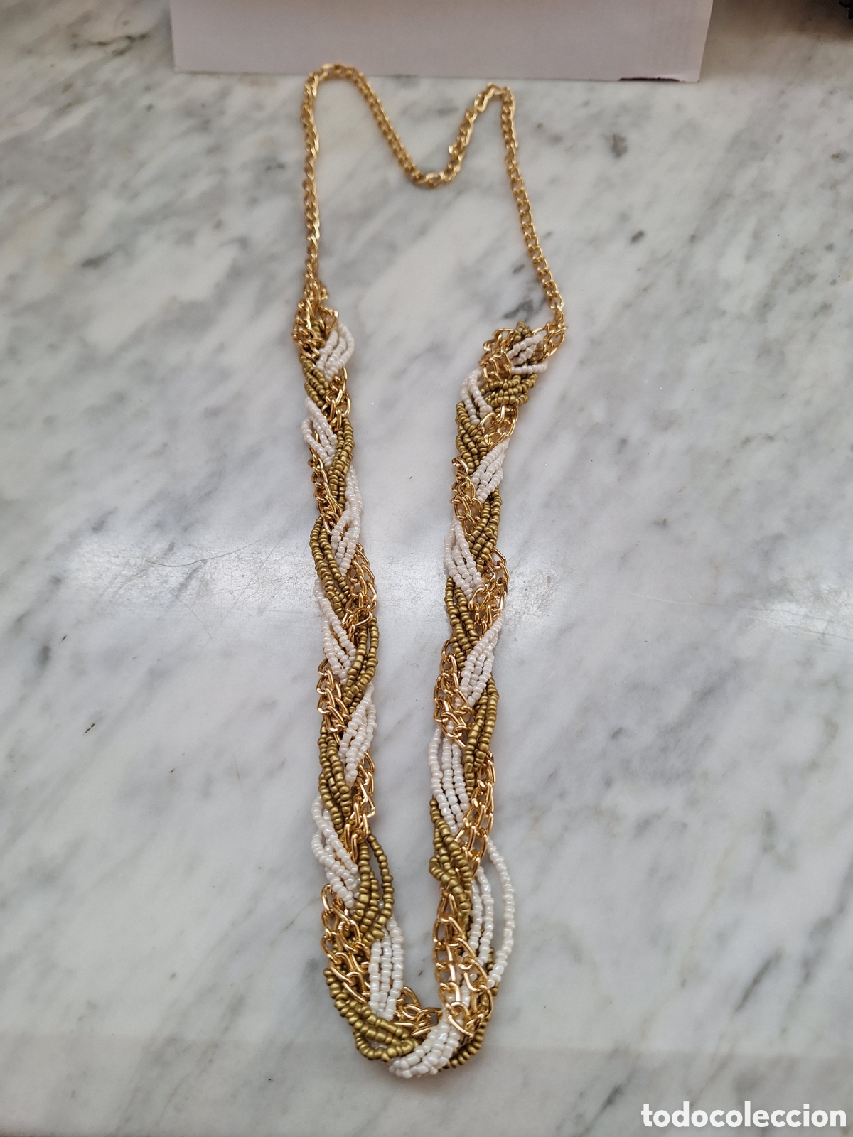 Joyeria: Collar de abalorio dorado - Foto 1
