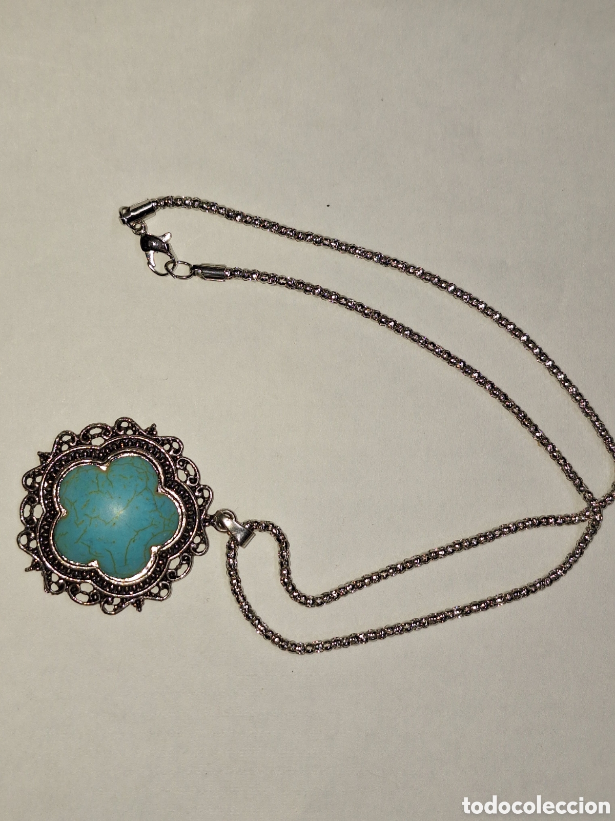 Joyeria: Collar turquesa y plateado - Foto 1