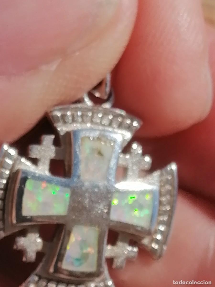 Joyeria: Cruz de plata con incrustacions de Opalo de Jerusalem - Foto 4