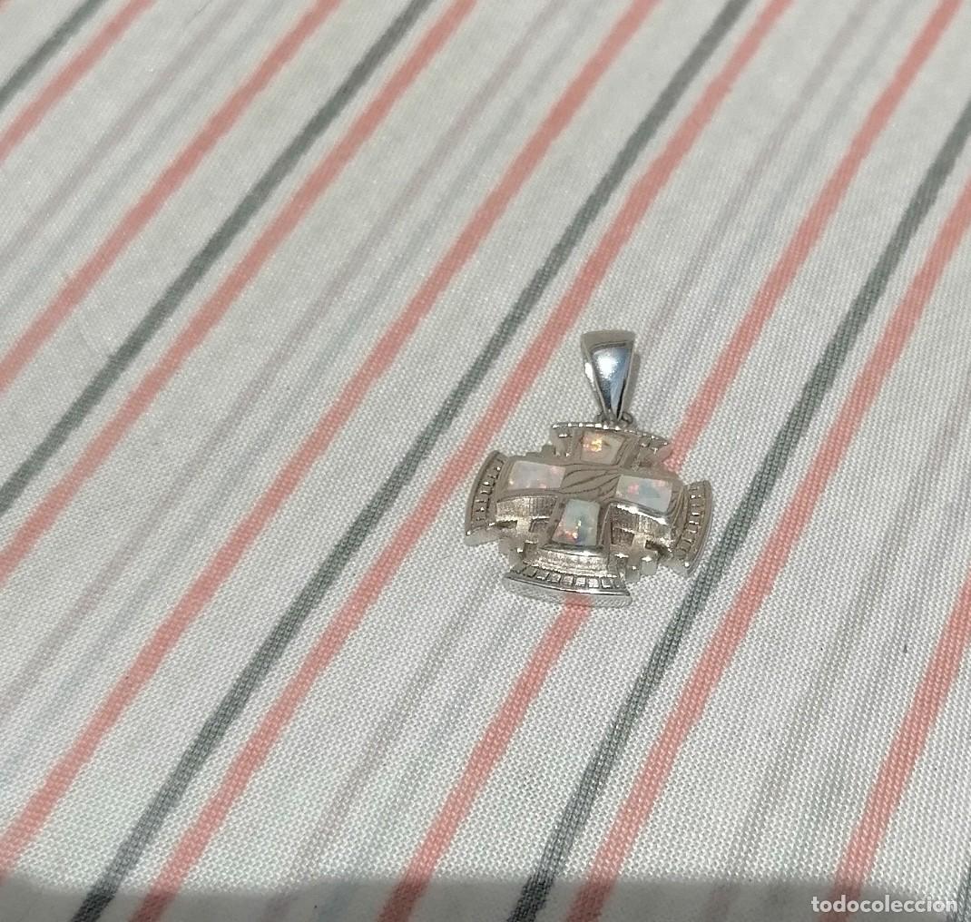 Joyeria: Cruz de plata con incrustacions de Opalo de Jerusalem - Foto 5