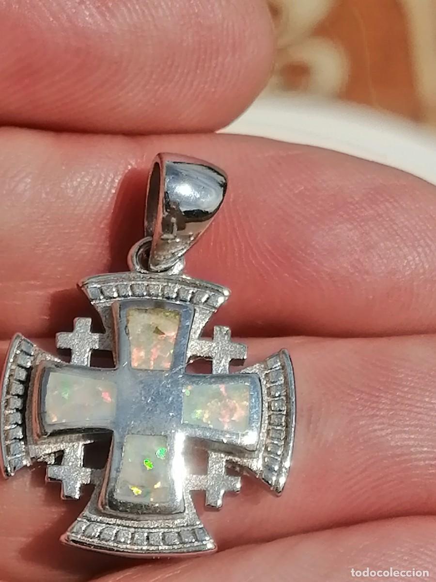 Joyeria: Cruz de plata con incrustacions de Opalo de Jerusalem - Foto 6