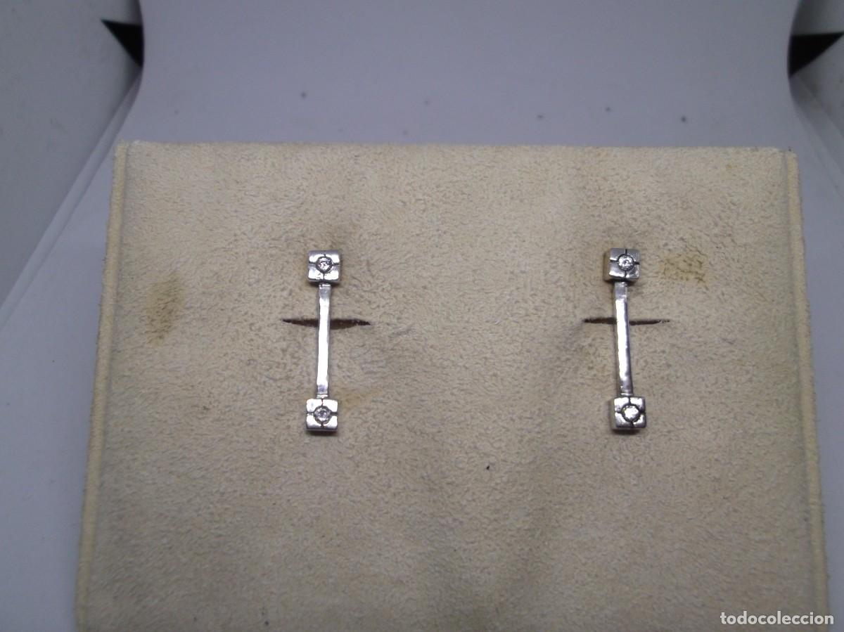 Joyeria: Pendientes largos de plata con circonita.Luxenter - Foto 1